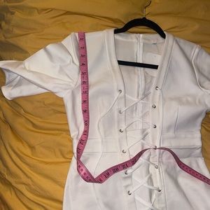 White mini dress